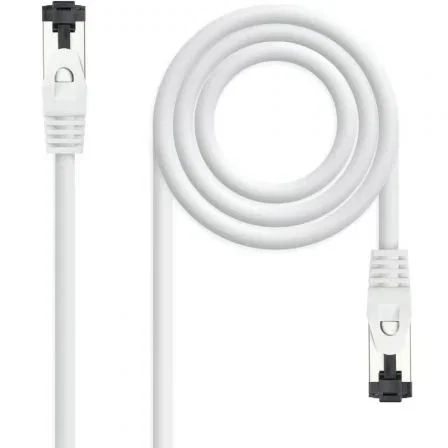 CABLE DE RED LATIGUILLO SSTP CAT8.1 AWG26 0.50 M BLANCO NANOCABLE CABLE DE RED LATIGUILLO SSTP CAT8.1 AWG26 0.50 M BLANCO NANOCABLE